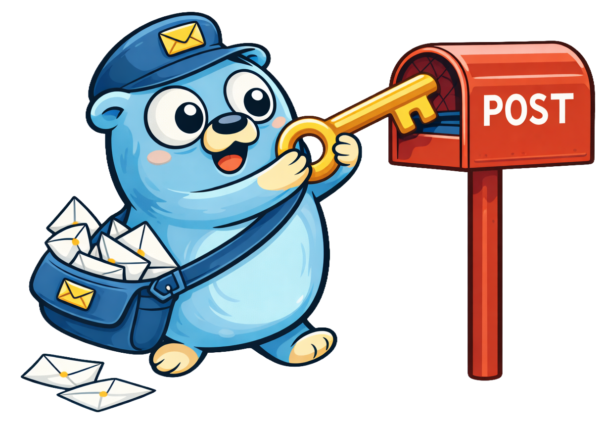 Gophers med postnyckel